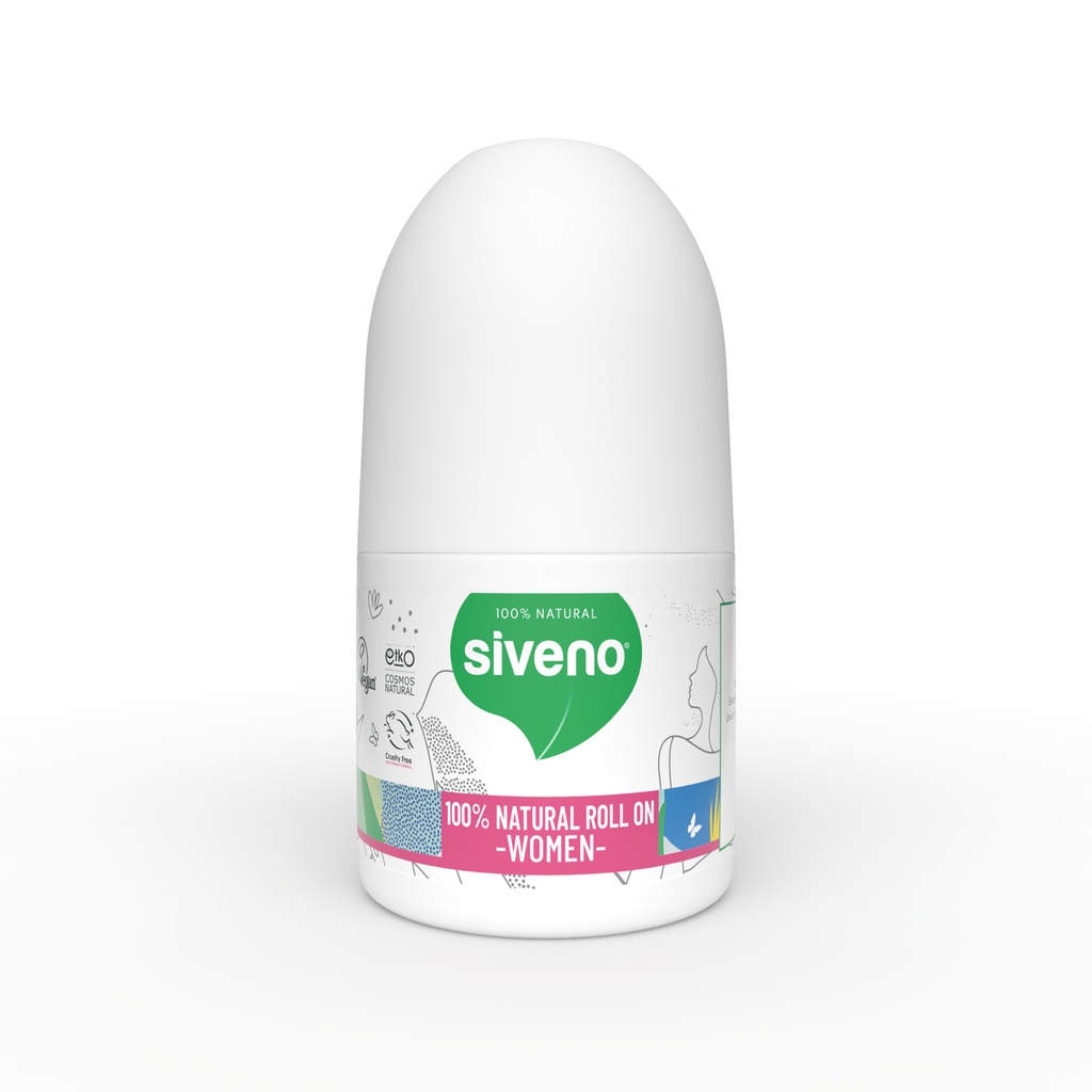 [MSIV-000112] Siveno %100 Natuurlijke Roll-On Deodorant voor Vrouwen, Vegan Kruidenformule, 50 ml