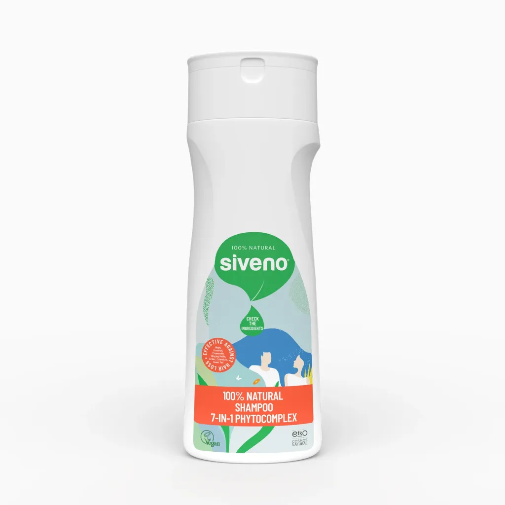 Siveno Natuurlijke Anti-Haaruitval Volume Shampoo, Vegan, 300 ml