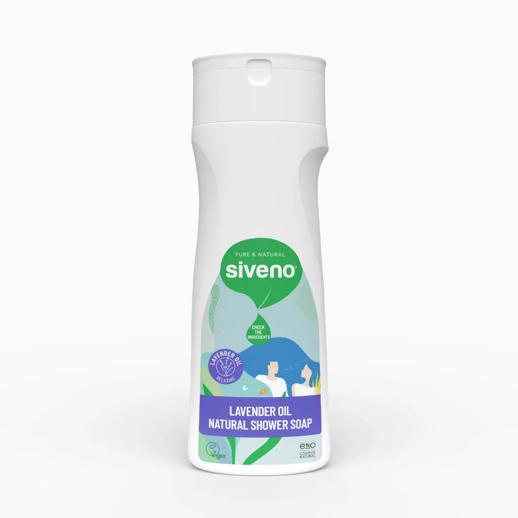 Siveno Natural Lavender Shower Gel Soap, Relaxing, Vegan, 300 ml