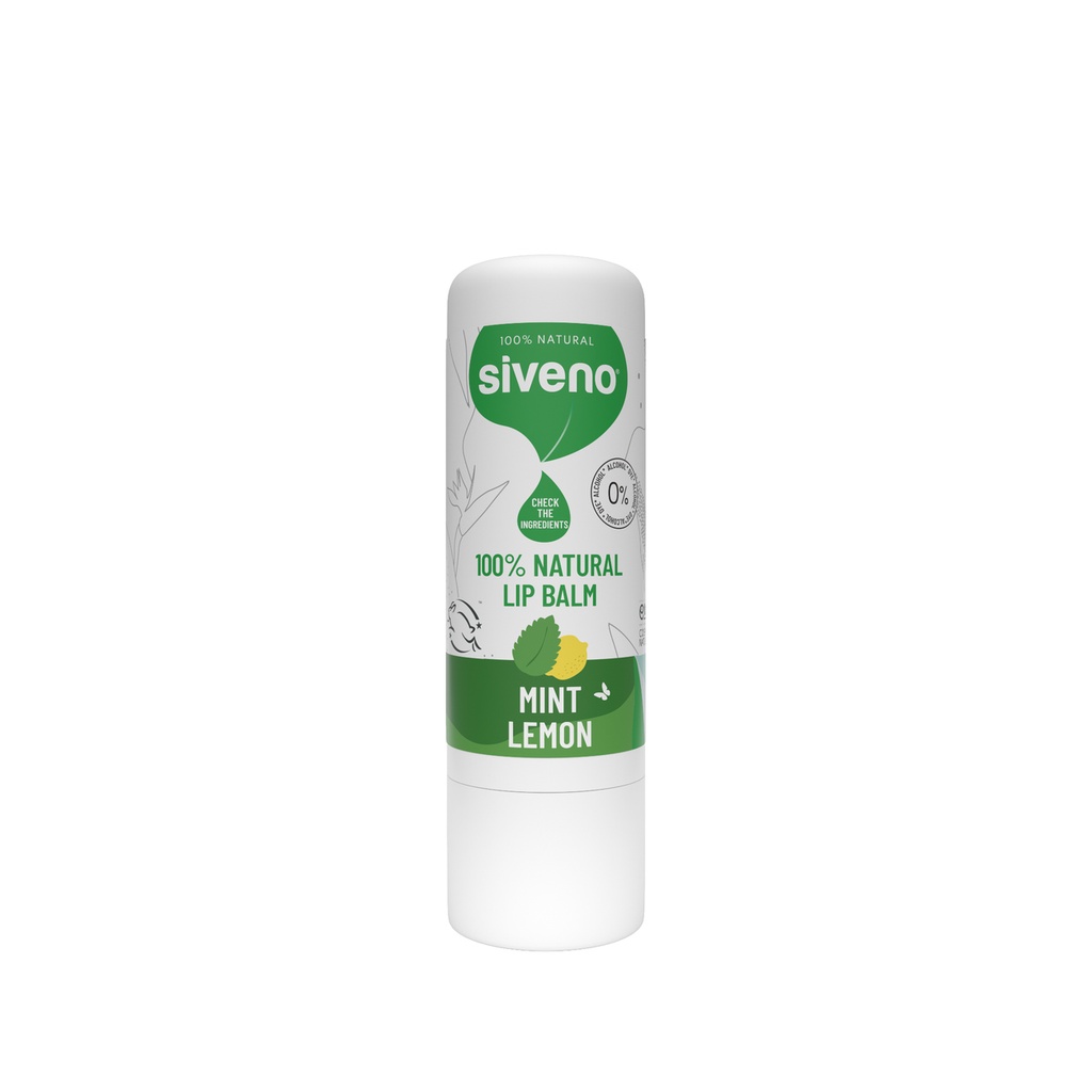 [WX-EKXR-H7DZ] Siveno Doğal Dudak Bakım Kremi Nane Limon, Nemlendirici ve Parlatıcı Balm 6 g