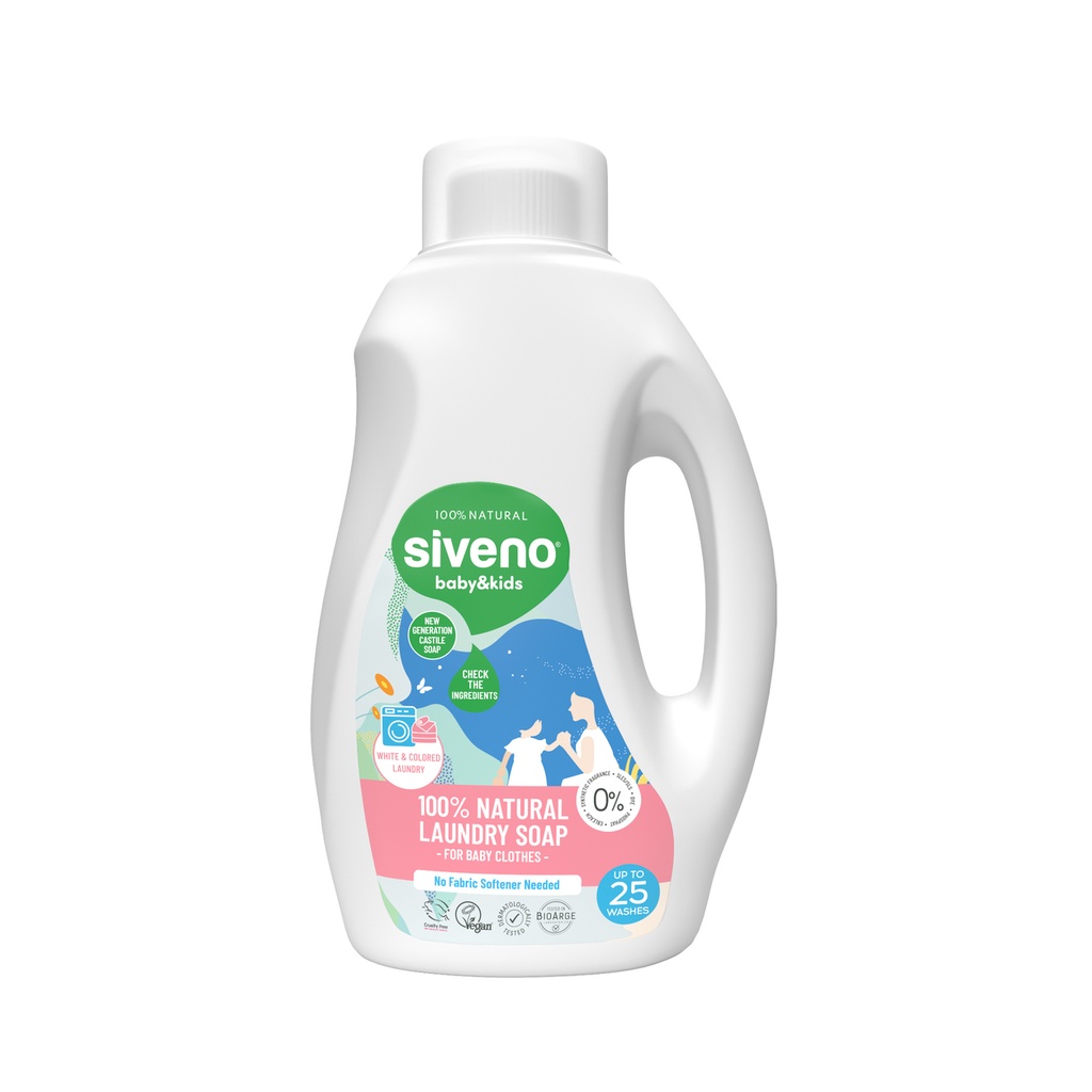 [OE-T8LL-8TNC] Siveno Natuurlijk Baby Wasmiddel Verzachtend Plantaardig Detergent Vegan 750 ml