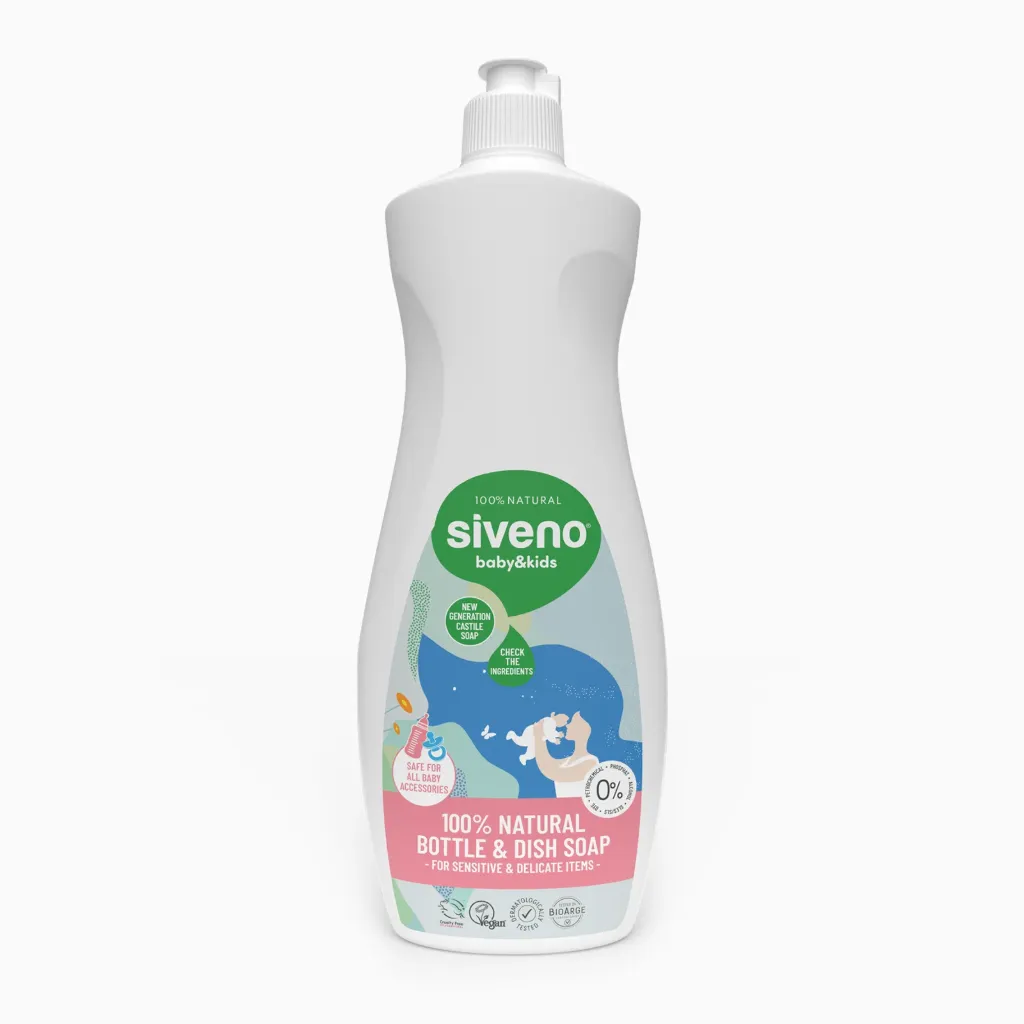 Siveno Natural Baby Dishwashing Liquid for Pacifiers & Bottles, 500 ml