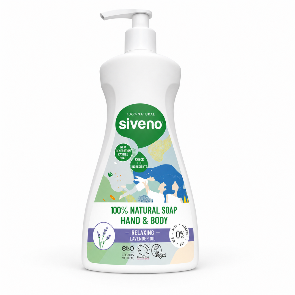 [XA-OHL1-0RCY] Siveno Natural Liquid Soap Castile Lavender Oil Intensive Moisturizing Purifying Herbal Vegan Liquid Soap 300ml