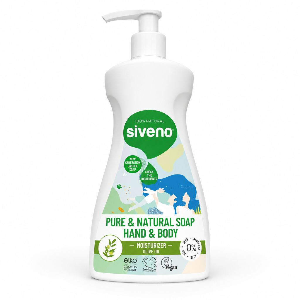 [B8-HVRD-T8N7] Siveno Doğal Sıvı Sabun Kastil Yoğun Nemlendirici Arındırıcı Bitkisel Zeytinyağlı Sıvı Sabun 300ml