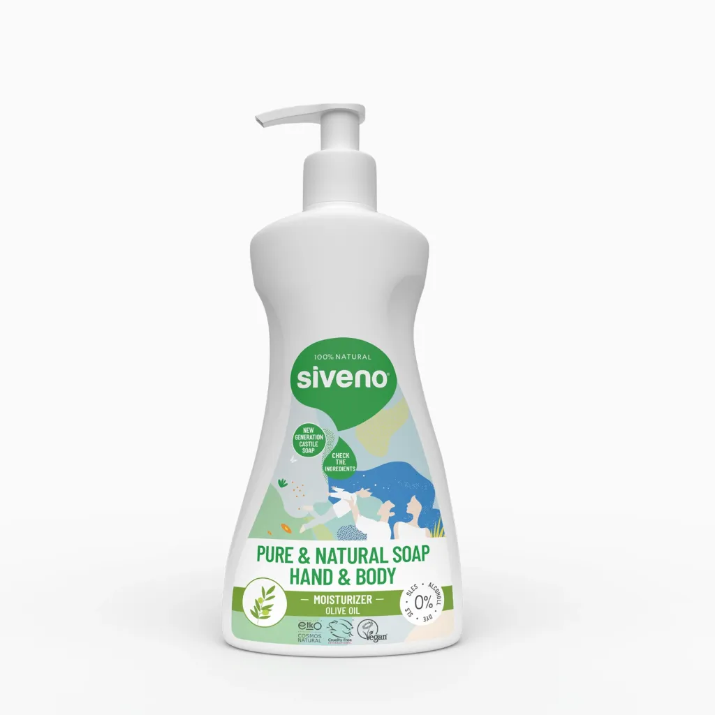 [B8-HVRD-T8N7] Siveno Natural Castile Liquid Soap Olive Oil Intensive Moisturizing Purifying Herbal Liquid Soap 300ml
