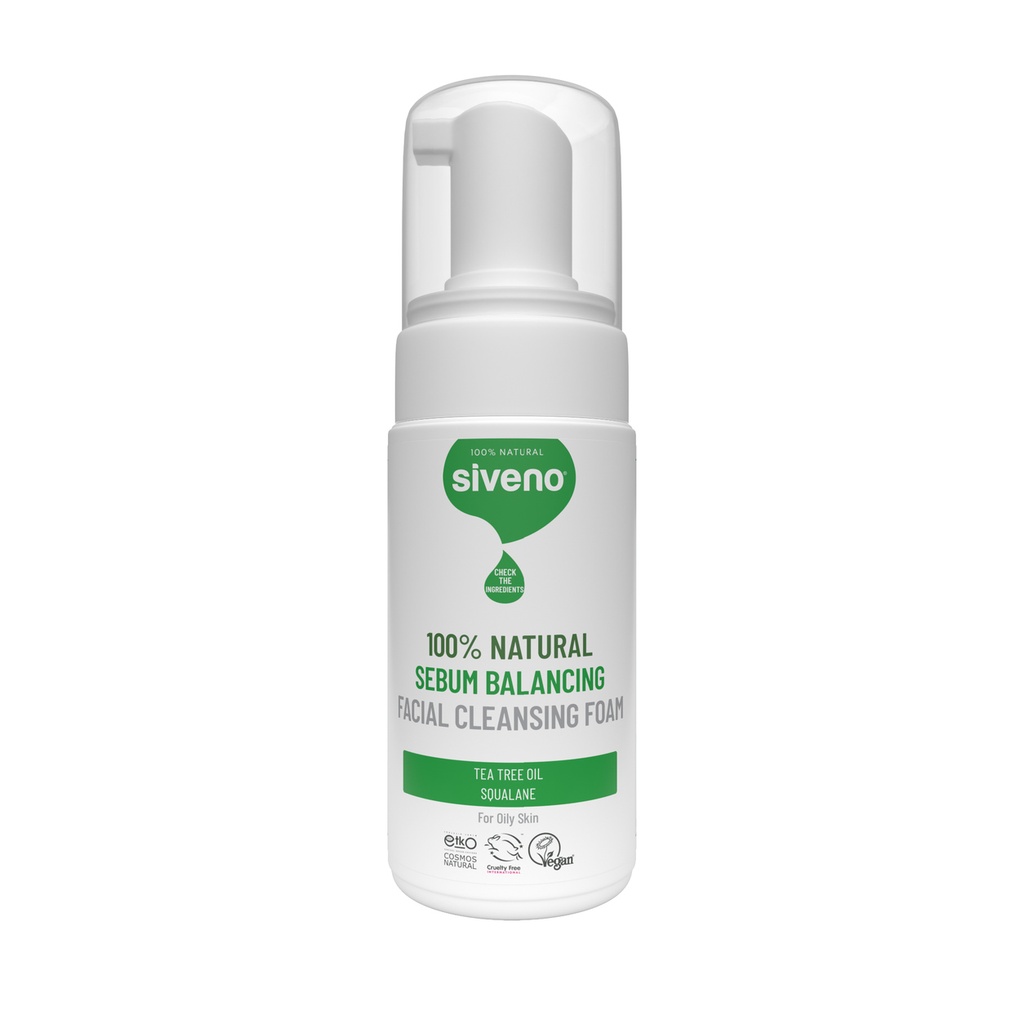 [F3-LROM-PZQZ] Siveno Natural Facial Cleansing Foam for Oily & Acne-Prone Skin, 100 ml