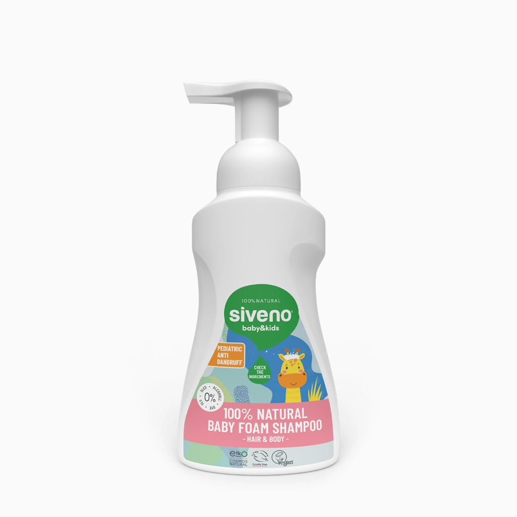 [YA-PPQW-QJEU] Siveno Natural Baby Foaming Shampoo for Hair & Body, 250 ml