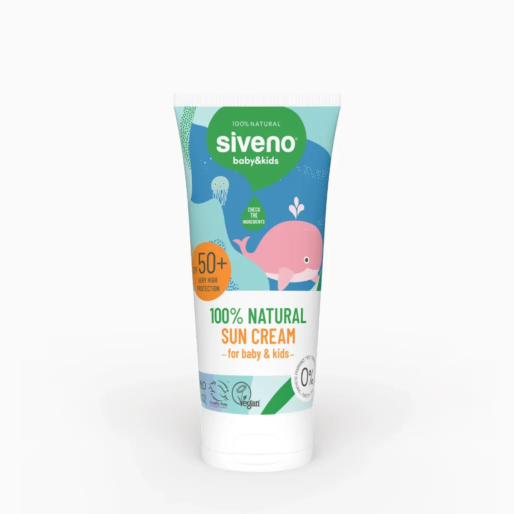 [6D-M9I8-0JZT] Siveno Doğal Bebek Güneş Kremi, Bitkisel, Vegan UVA UVB SPF50+ 50 ml
