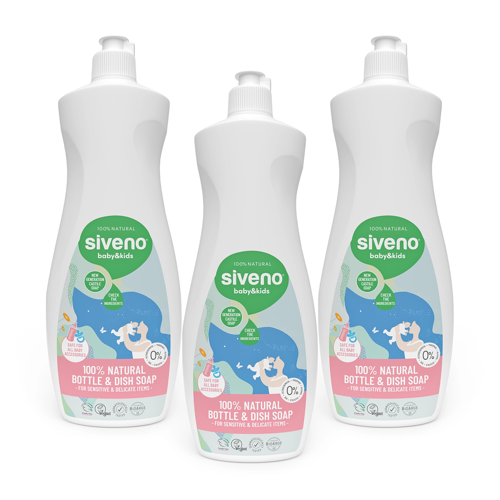 [JK-IDLH-S52N] Siveno Doğal Emzik Ve Biberon Temizleyici, Bulaşık Sabunu, 500 ml x3